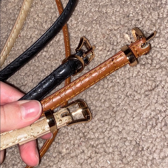 SOLD Thin textured belts set of 3 - Picture 4 of 6